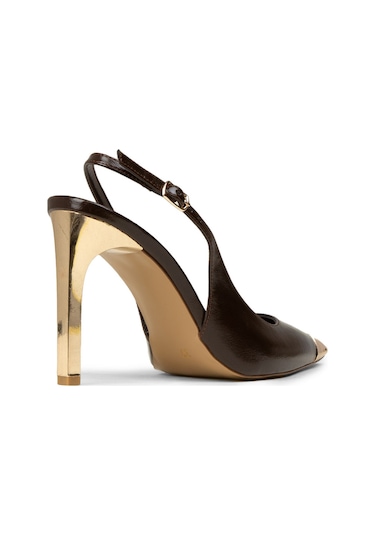 Deery Kadın Kahverengi Slingback Stiletto - Rd141zkhvm01 Kahverengi