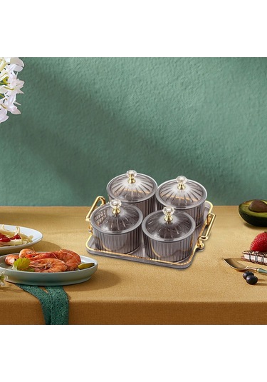 Suntek Magideal Bölünmüş Servis Tabağı 4-ızgara-gri-ve-kapak