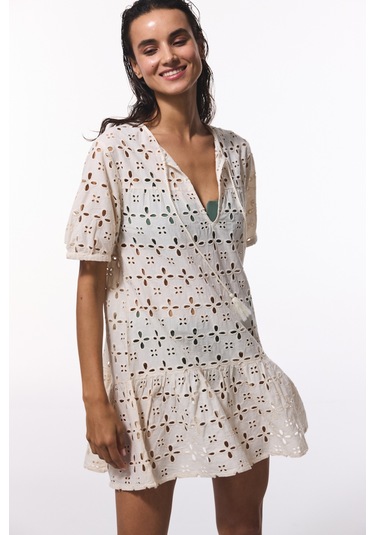 Penti Ekru Mambo Crinkle Kaftan Ec29