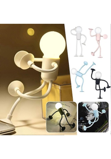Kalıplanabilir Komik Sporcu Gece Lambası, Kendin Yap Şekilli Gece Lambası, Vantuzlu Bükülebilir Masa Lambası Dekompresyon Dekorasyonları Çok Renkli