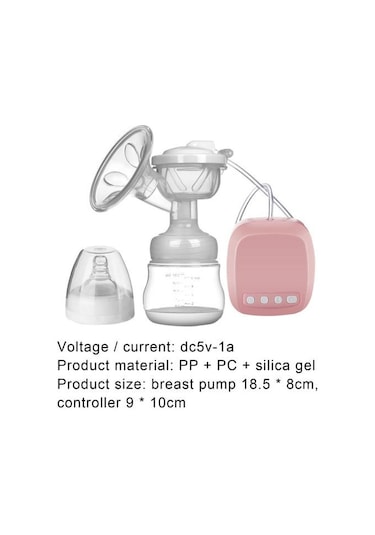 Pembe Elektrikli Göğüs Pompası Usb Şarj Edilebilir 2 Mod 9 Seviye Isıya Dayanıklı Taşınabilir Tek Anne Sütü Yakalayıcı Pompa Anne İçin