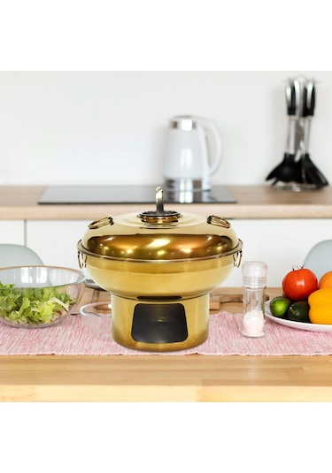 Suntek Magideal Çin Küçük Güveç Paslanmaz Çelik Restoran Sarı-20cm