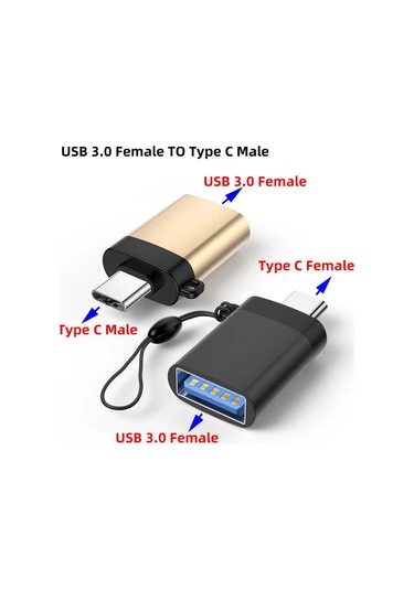 Usb3.0 To Type C Çevirici Dönüştürücü Otg Adaptör, Süper Hızlı,