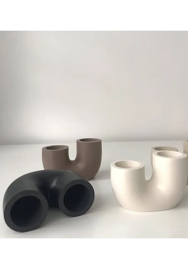 Dekoratif U Şamdan Mumluk Home Design