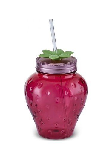 Karaca Çilek Transparent Pipetli Su Şişesi 750 Ml