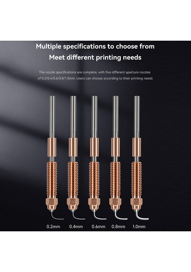 Ximistore9 Ender-3 V3, K1c, K1 Max İçin 1.0mm Krom-zirkon Bakır Nozul - Yüksek Performanslı 3d Yazıcı Aksesuarı