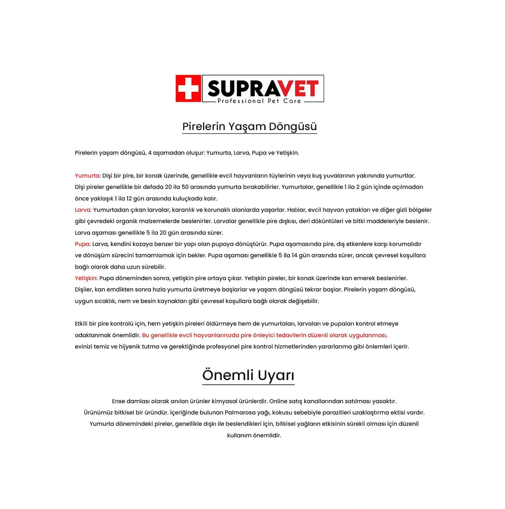 Supravet Orta Irk Köpek Deri ve Tüy Bakım Ense Yağı Bit Pire Kene Dış Parazit Bitkisel Damla 10-20 KG 3 ML