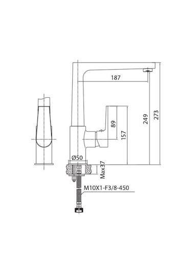 Creavit SR8500 Sharp Lüx Mutfak Armatürü Krom