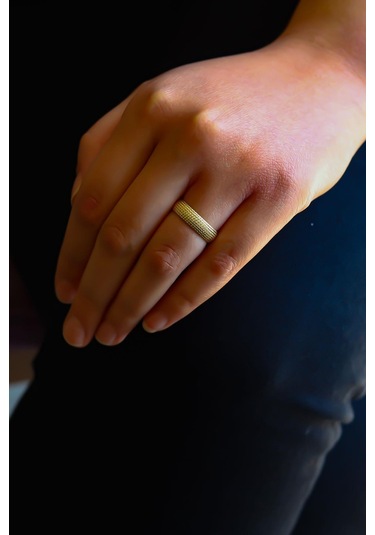 Semiz Altın Lazerli Taşsız Altın Alyans