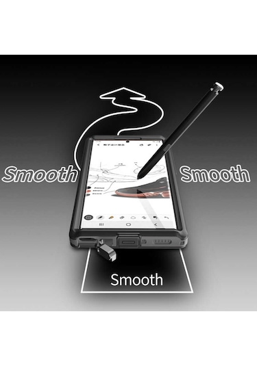 Samsung Galaxy S22 Ultra Kılıf Toz Kir Su Geçirmez Kapak Siyah