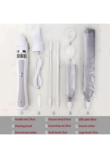 Prestigegoods Kablosuz Elektrikli Toz Toplayıcı - Mobilya, Perde, Klavye Ve Araç Temizliği İçin Pratik Fırça