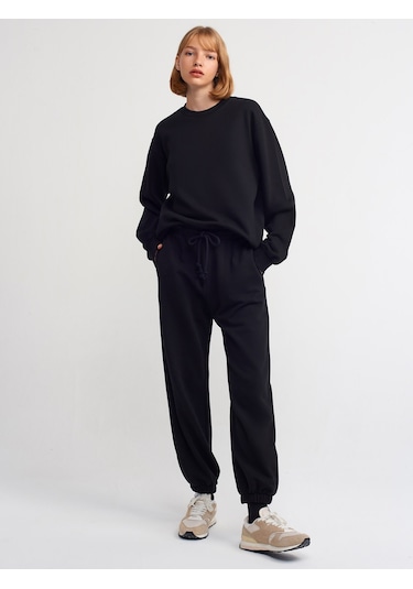 Dilvin Basic Jogger Pantalon  Siyah