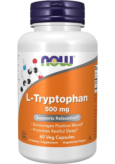Now Foods L-tryptophan 500 Mg Encourages Positive Mood Supports