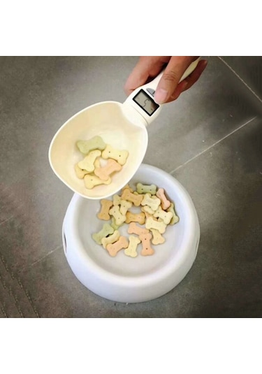 Xiyyadms Taşınabilir Led Ekranlı Evcil Hayvan Mama Ölçüm Kaşığı - 250ml Kapasiteli, Pratik Ve Hijyenik Çok Renkli