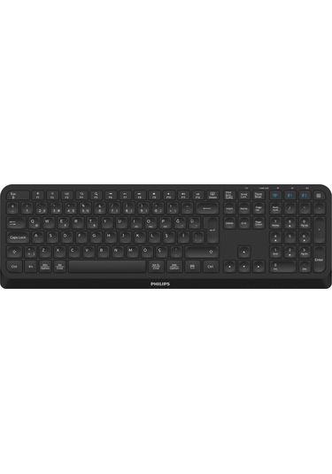 Phılıps Spt6407b, Siyah, Türkçe Q, 2.4ghz Ve Bluetooth Kablosuz, Multimedya Klavye Mouse Set Lazer