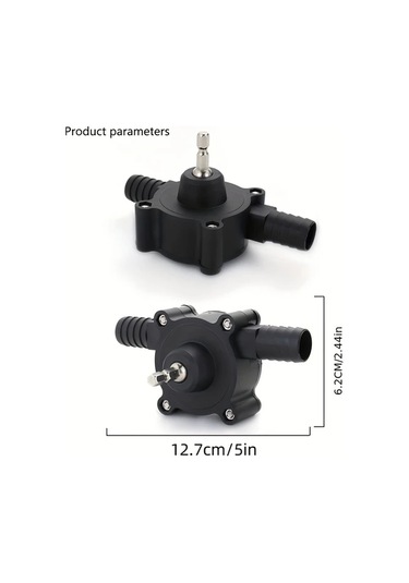 Boatshop1 Siyah Taşınabilir El Tipi Su Pompası Kiti Dc Kendinden Tahrikli Pilsiz Elektrikli Matkap Uyumlu Kolay Sıvı Transferi