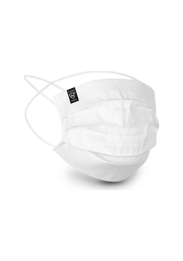 Dizayn Mask Gümüş İyonlu Yıkanabilir Bez Maske Beyaz Large