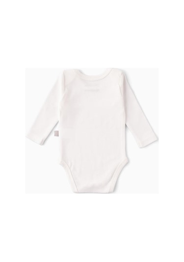 Boumini Uzun Kollu Bebek Çıtçıtlı Body Beyaz-beyaz Beyaz