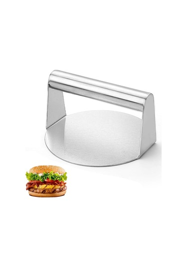 Paslanmaz Çelik Burger Presi, 14 Cm, Ağır Hizmet Tipi, Yuvarlak Hamburger Presi Kalıbı, Kızartma, Izgara, Biftek, Panini İçin Mükemmel
