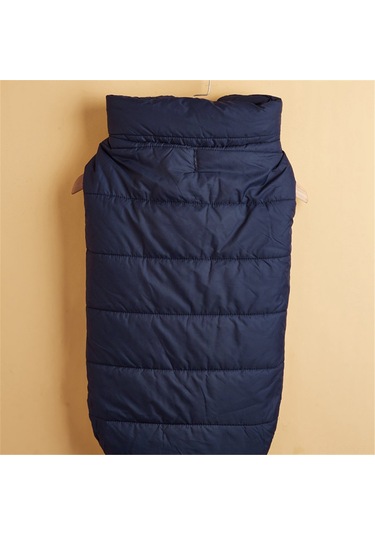 Samdoo Küçük-orta Köpekler İçin 2 Katlı Yünlü Isı Sağlayıcı Kıyafet, Boyun İp Delikli Stili, Kolay Giyilebilir藏青色 Xs