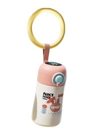 Jian Fan Paslanmaz Çelik Akılı Termos Bardağısı Caklıgösterir Saman Su Bardağıaçık Mavi Açık Mavi