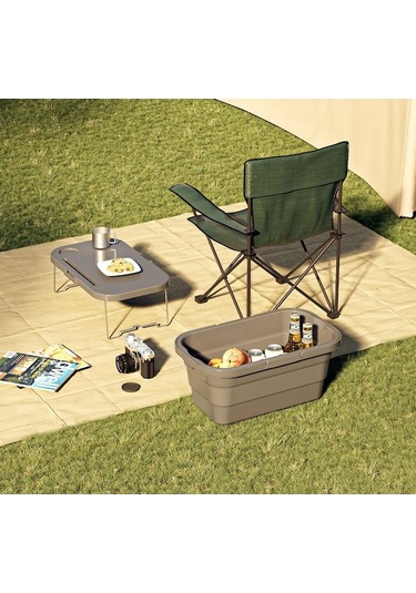 Dancemonkey Kamp Su Taşıma Sepeti Piknik Sepeti Açık Katlanır Kutu Masa Olarak Kullanılabilir Rastgele Renk Çok Renkli