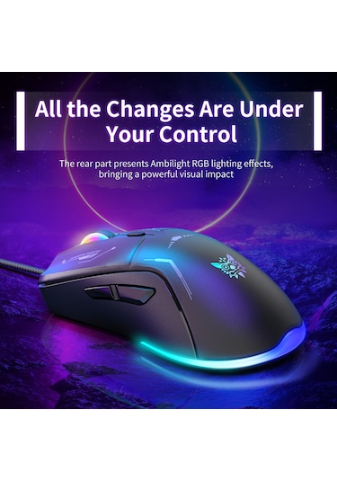 Onıkuma Cw917 Rgb 3600dpı Kablolu Fare Siyah Diğer