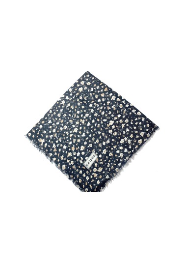 Saçaklı Pamuk Tülbent - 05505 - 95 X 95 / Siyah,krem - 15 Siyah,krem - 15