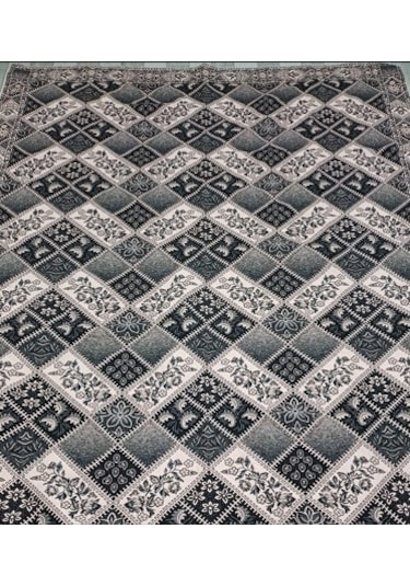 Savan Dokuma Halı Örtüsü 6m² 200 300 Kale Siyah&pudra Siyah - Pudra