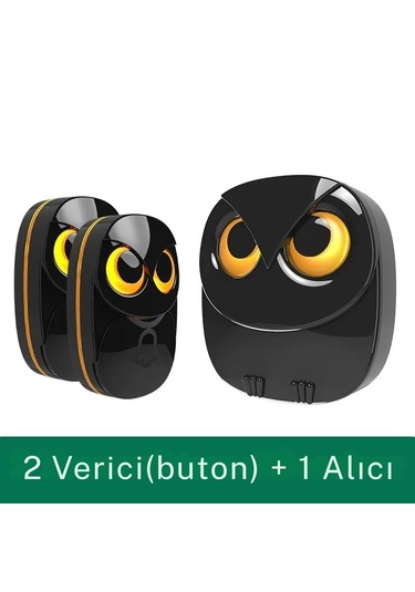 Techtic Kablosuz Kapı Zili Sevimli Baykuş Işıklı 1alıcı 2buton