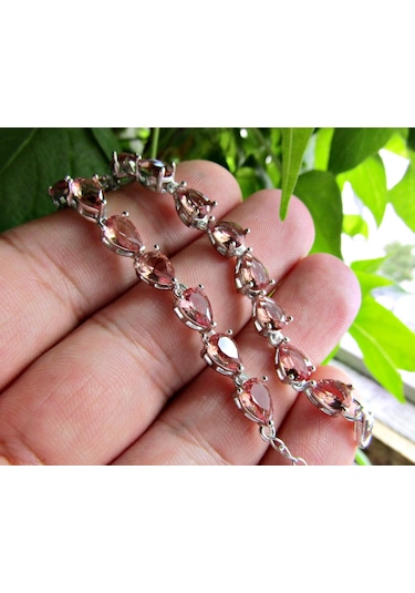 Lilahgümüştrgümüş Zultanit Damla Taşlı Kadın Bileklik