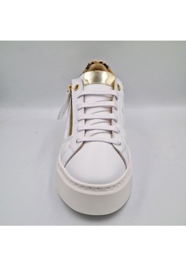 Mammamia D25ka-7305 Beyaz Hakiki Deri Kadın Deri Sneaker Beyaz