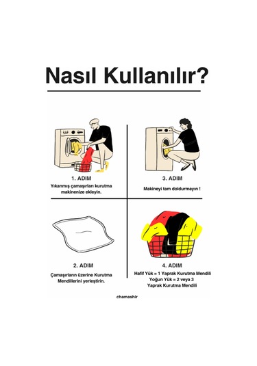 3'lü Set Çamaşır Kurutma Mendili 40 Yaprak