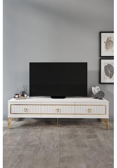 150 CM KLAS MDF MEBRAN KAPAK EKRU GOLD