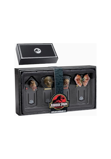 Noble Jurassic Park Kitap Ayracı Seti 4 Lü, Koleksiyonluk Tasarım