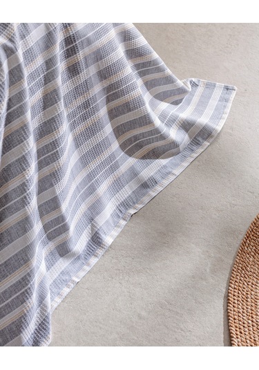 Darvell Tek Kişilik Pamuklu Ecocell Baskılı Pike Takımı - Gri/bej 8684427213414 Çok Renkli