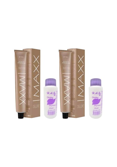 Maxx Deluxe Saç Boyası 3.0 Koyu Kahve + Oksidan X 2 (445453751)