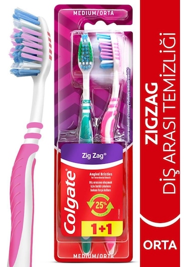 Colgate ZigZag 1 + 1 Diş Fırçası Medium