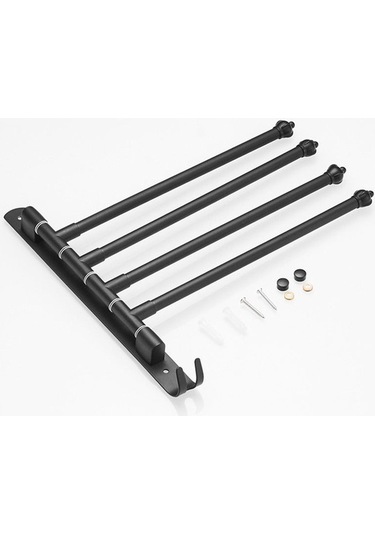 Novahub 180 Dönebilir Paslanmaz Çelik Havlu Askısı - 2/3/4 Kollu Katlanabilir Banyo Mutfak Yatak Odası Diğer