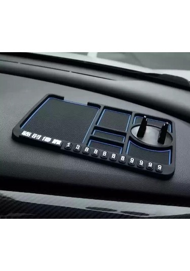 Zhltools Pratik Torpido Üstü Numaratörlü Telefon Tutucu Kaydırmaz Mat Siyah