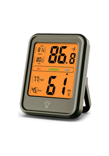 Folinda Ev İçin Endüstriyel Seviye Isı Ve Nem Ölçer - Büyük Ekranlı Hava Durumu İzleyici Mc-42 Kahve İngilizce Versiyon