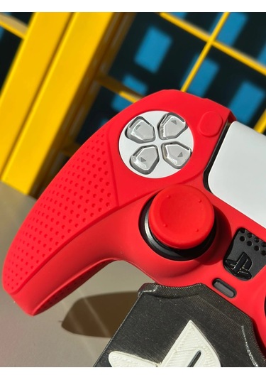 P-5 Silicone Protective Kit Playstation 5 Dualsense Koruma Seti - Kırmızı