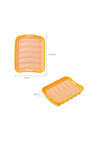 Yaleker Silikon Sosis Kalıbı - Fırın Ve Mikrodalga İçin Yapışmaz, Çocuklar İçin Sağlıklı Sosis Yapma Aparatı Diğer