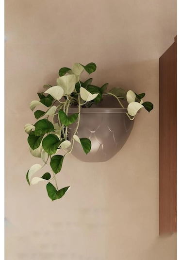 Omnipazar So-dd03 Dekoratif Damla Duvar Saksı 3.4 Litre Antrasit 6 Adet