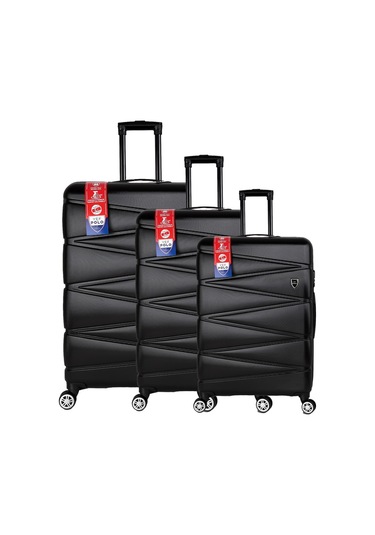 Yefa Dayanıklı Unisex 4 Tekerlekli 3'lü Set Plastik Valiz Seti