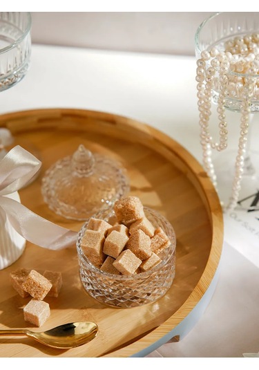 Dolana Kapaklı Şeffaf Cam Şekerlik 130 Ml 370805912 Beyaz