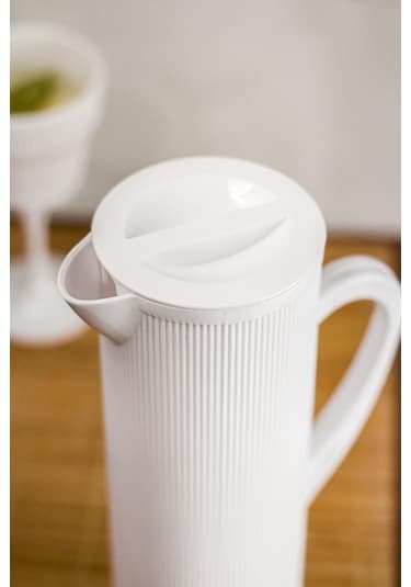 Arkilik Barok 1,5 Lt Beyaz Sürahi Buzdolabı Kapak Rafına Sığar