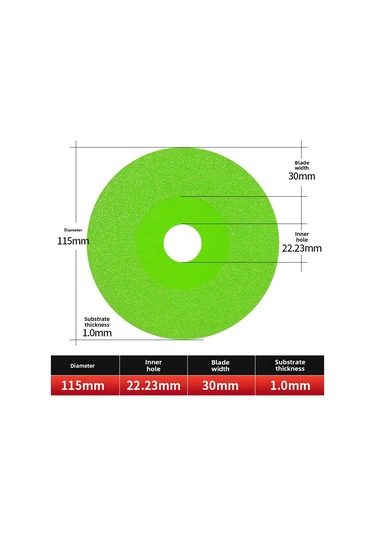 Maiyame Mermer, Seramik Ve Tuğla İçin Kesme Ve Taşlama Aracı - Köşe Freze, Kenar Düzeltici, El Fırçası İle Uyumlu Elmas Testere Bladesi Φ115 30mm
