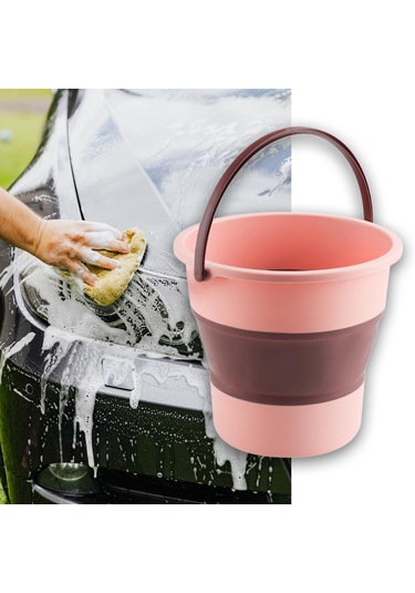Suntek Katlanabilir Kova Pembe 10 L Pembe