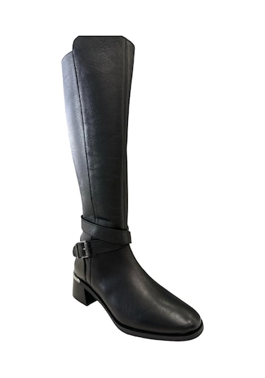 Castle Black Cb-97900-1 Kadın Deri Topuklu Çizme Siyah
